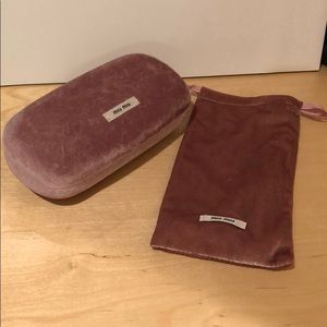 Miu Miu sunglasses case & pouch